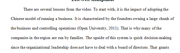 Watch the video East-West Management Management in Chinese Cultures