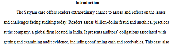 Read the case titled “Satyam Fraud” and answer the following questions.