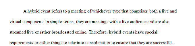 What are things to consider when preparing a Hybrid event
