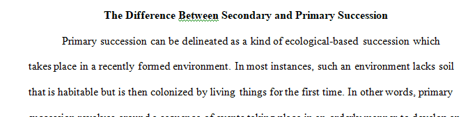 Plant communities change over time.