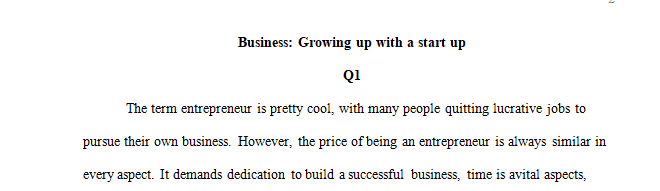 What price would you be willing to pay to pursue an entrepreneurial career