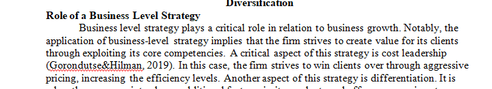 What role does business-level strategy play in relation to business growth market capitalization