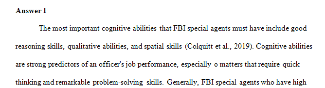 Which specific cognitive and emotional abilities are likely to be most important for FBI special agents
