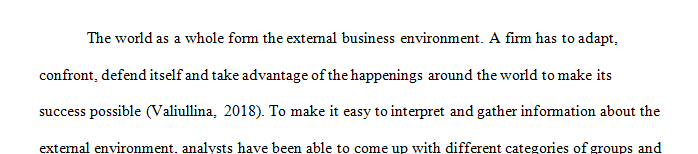 Why it’s important for the corporation to evaluate the STEEP factors in the external environment before formulating the strategies.