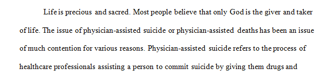 Ethics As Applied To Assisted Suicide For The Terminally Ill ...