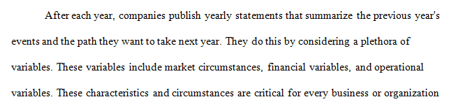 Research your company’s financial reports for 2017.