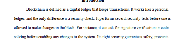 Explain the major components of blockchain.