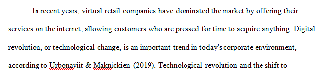 Focus on the digital retail sector and how it is constantly growing each year.