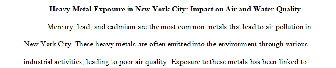 Heavy Metal Exposure in New York City