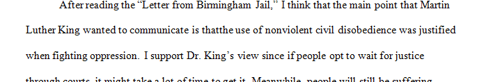 Read A Letter from Birmingham Jail by Dr. Martin Luther King Jr.