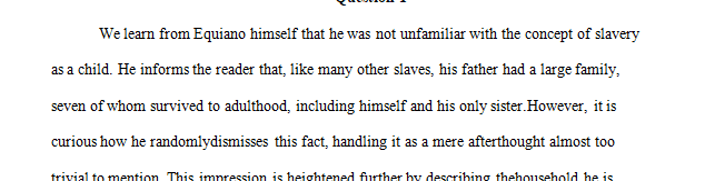 What did this chapter of Olaudah Equiano's narrative teach you that you did not know previously