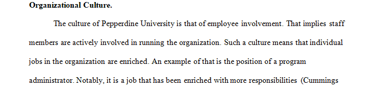 Read the case study entitled as “Job Design at Pepperdine University.”