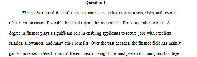 Calculate the value (in dollars) of a finance degree