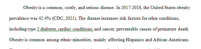 Create a 3 page paper identifying the health concern that you think is most appropriate to address for the community in your practice environment.