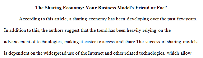 Discuss the advantages or disadvantages of working with the sharing economy for traditional travel/tourism businesses.