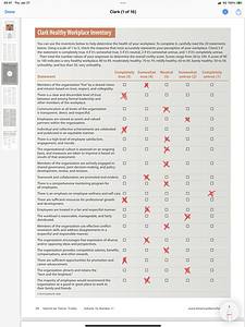 Describe the results of the Work Environment Assessment you completed on your workplace.