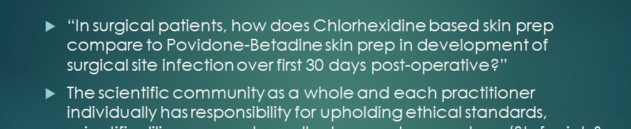 How does Chlorhexidine based skin prep compare to Povidone-Betadine skin prep in development of surgical site infection over first 30 days post-operative