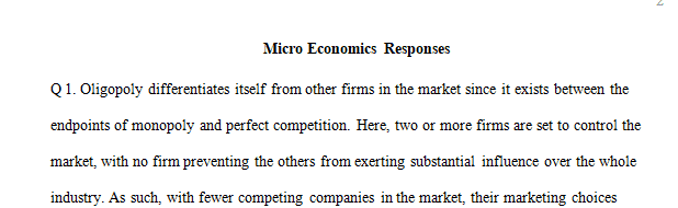 How does an oligopoly differ from other kinds of firms in terms of how price and output decisions are made