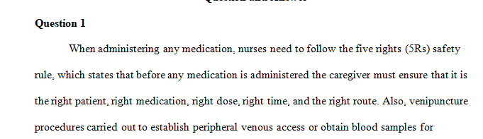 Identify the regulations concerning venipuncture, drug administration, and IV medication