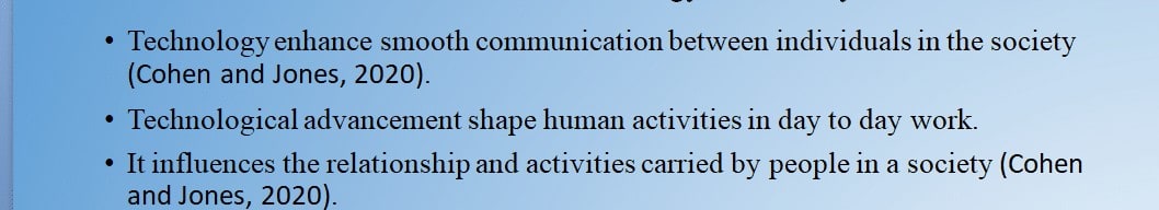 Imagine you are asked to make a presentation to your coworkers about technology and how technology influences society.