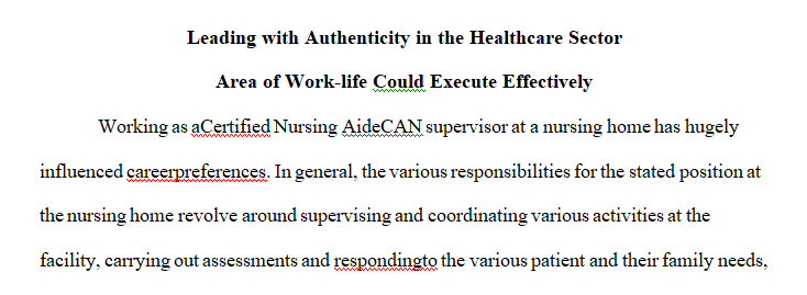 Leading With Authenticity In The Health Sector.