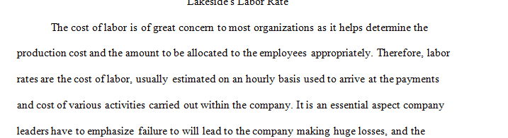 Select a company and learn about the company's labor rate.