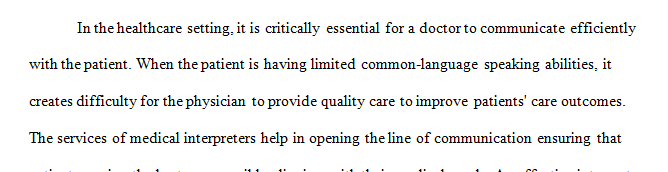 The standards for health care interpreter training and their standards for interpreter practice for the National Council on Interpreting in Healthcare