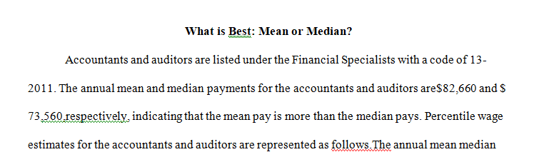 Unit 3 Discussion - Which is Best Mean or Median