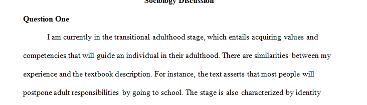 What Life Course stage are you currently in according to the textbook