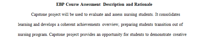 Create a 1-2 page assessment description that includes the rationale for the chosen assessment strategy