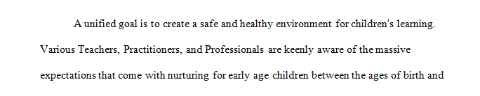 Creating and maintaining a healthy environment for young children is important for many reasons