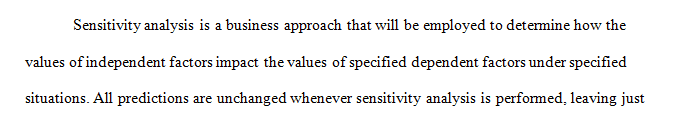 Distinguish between sensitivity analysis scenario analysis and simulation.