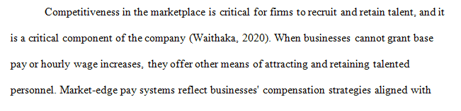 Evaluate the concept of market competitiveness in relation to an organization’s pay system