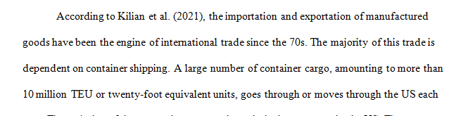 Evaluate the importance of maritime trade and the Maritime Transportation System to the world economies  