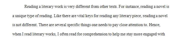 How is the way you read literary works different from the way you read other texts