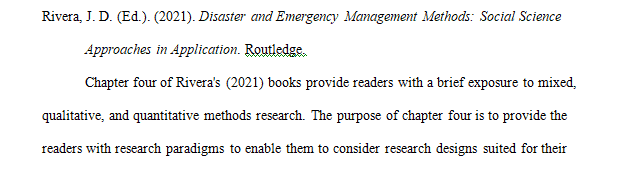 Methodological Issues in Disaster Research In Rodri