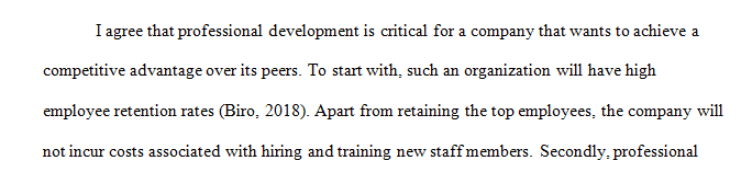 Professional development benefits both the employee and the employer.