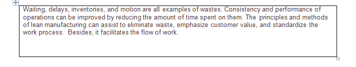 Use the lean concept to find ways to eliminate waste and improve the process