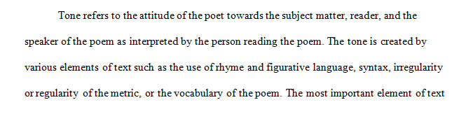 What elements of a text would you identify as most important to creating the tone of a piece