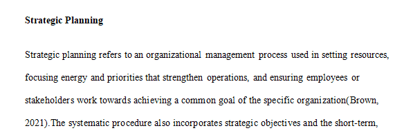 What is Strategic Planning