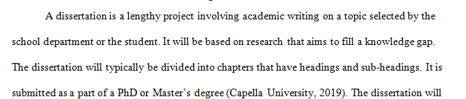 What will it be like for you to write a dissertation