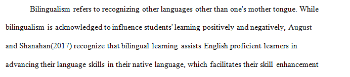 Chapter 8 discusses bilingualism and its place within the education system.