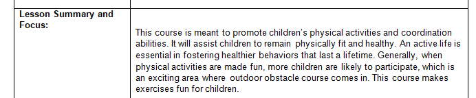 Encouraging physical fitness in very young children should be a priority for educators  