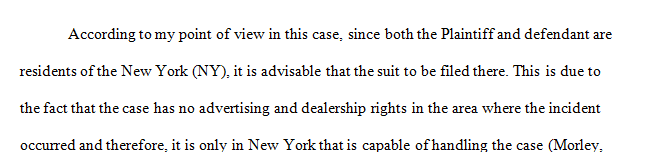 Identify who would be the plaintiff and the defendant.