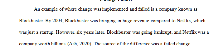 The creation of an implementation plan and associated change management.