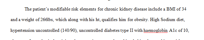 Analyze the dietary needs and risks for patients who are at risk for renal complications