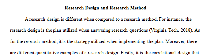 Discussion 1 - Selecting a Research Design