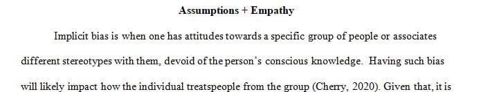 Final Synthesi Assumptions + Empathy