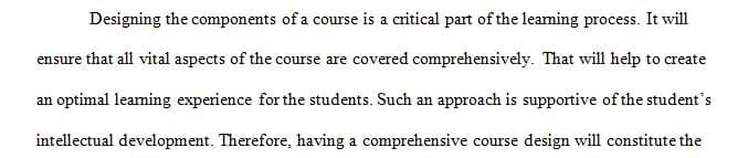 As a faculty member, you may be asked to take part in course or program design.