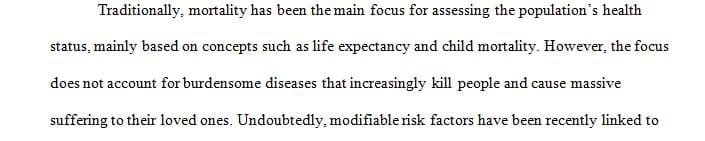 Explore different measures of disease burden and factors that contribute to differential risk of disease.